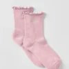 Chaussettes « Lettuce Edge » pour femme - Vintage Pink