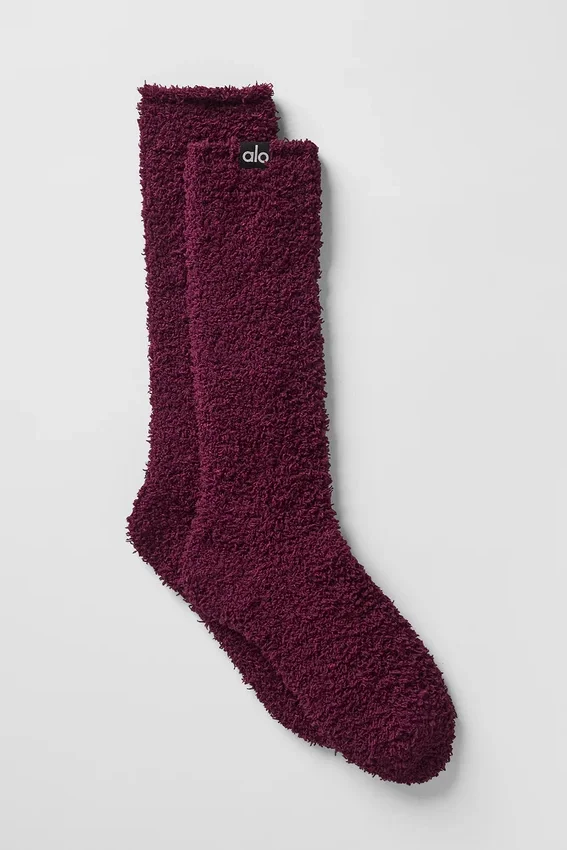 Chaussettes Plush Lush pour femme – Bordeaux