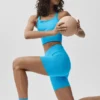 Short Favorite sans coutures à bords-côtes de 5" - Bleu azur