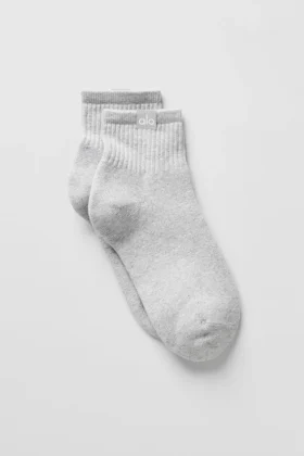 Chaussettes Quarter Crew Street - Gris chiné athlétique