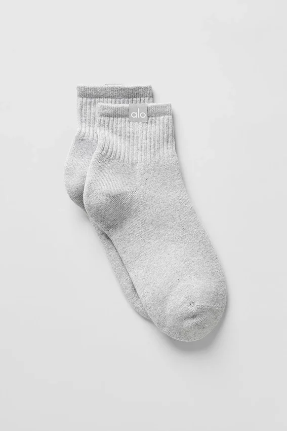 Chaussettes Quarter Crew Street - Gris chiné athlétique