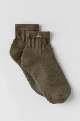 Chaussettes Quarter Crew Street - Olive Tree