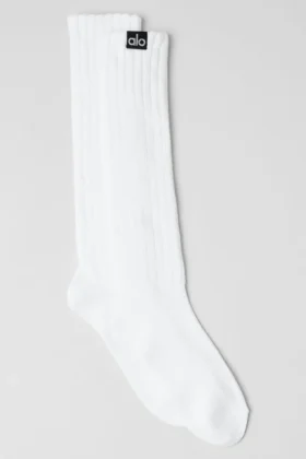 Chaussettes retroussées unisexes - Blanc