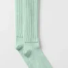 Chaussettes retroussées unisexes - Menthe verte