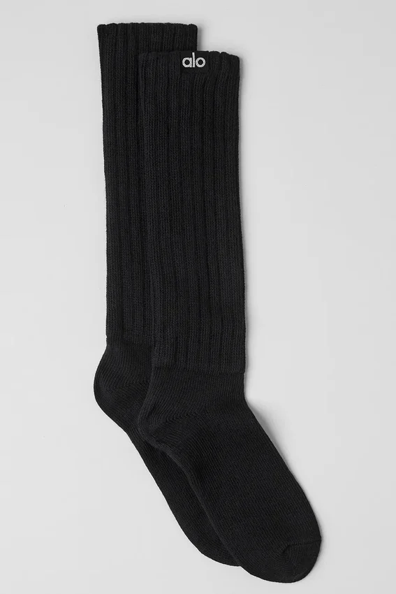 Chaussettes retroussées unisexes - Noir