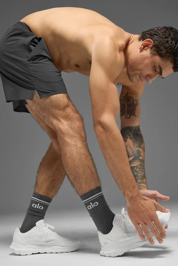 Chaussettes rétro unisexes - Anthracite/Blanc