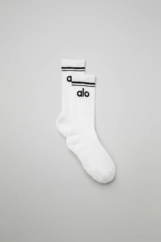 Chaussettes Throwback Barre pour femme - Blanc/Noir
