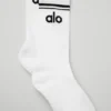 Chaussettes Throwback Barre pour femme - Blanc/Noir