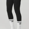 Chaussettes Throwback Barre pour femme - Blanc/Noir