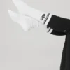 Chaussettes Throwback Barre pour femme - Blanc/Noir