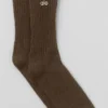 Chaussettes unisexes en laine et cachemire, effet givré - Espresso chiné/Ivoire