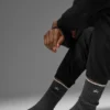 Chaussettes unisexes en laine et cachemire à effet givré - Gris ardoise foncé/Ivoire
