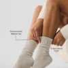 Chaussettes unisexes en laine et cachemire, légères et givrées - Latte d'hiver/Ivoire