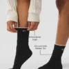 Chaussettes unisexes en laine et cachemire « Light Frosted » - Noir/Ivoire