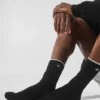 Chaussettes unisexes en laine et cachemire « Light Frosted » - Noir/Ivoire
