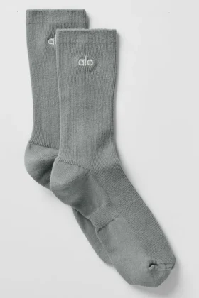 Chaussettes unisexes mi-hautes discrètes - Gris lunaire