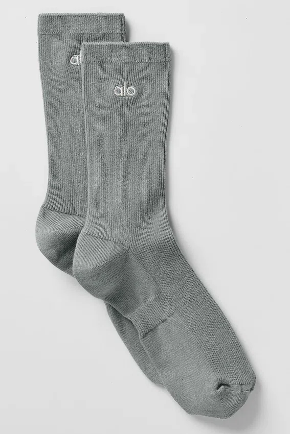 Chaussettes unisexes mi-hautes discrètes - Gris lunaire