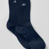 Chaussettes unisexes mi-mollet discrètes - Bleu marine
