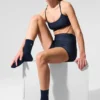 Chaussettes unisexes mi-mollet discrètes - Bleu marine