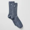 Chaussettes unisexes mi-mollet discrètes - Bleu pierre