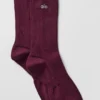 Chaussettes unisexes mi-mollet discrètes - Bordeaux