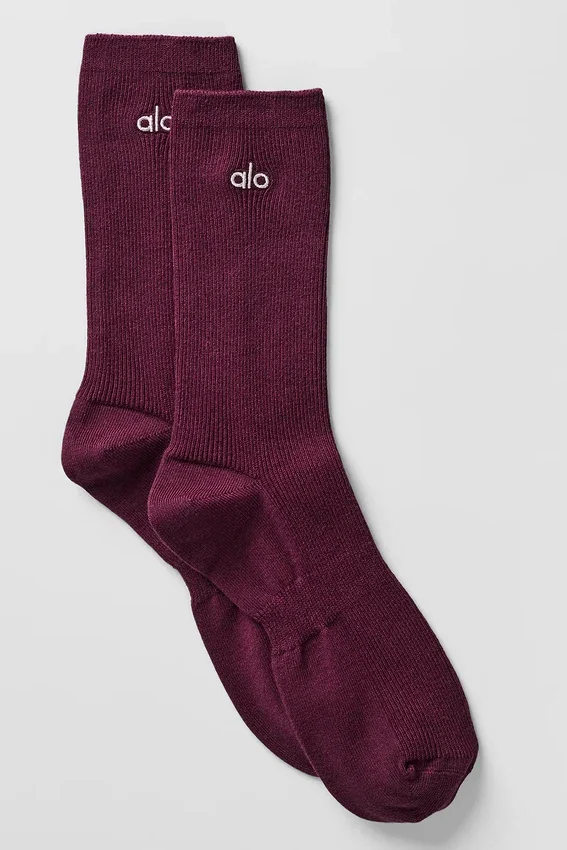Chaussettes unisexes mi-mollet discrètes - Bordeaux