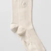 Chaussettes unisexes mi-mollet discrètes - Couleur os