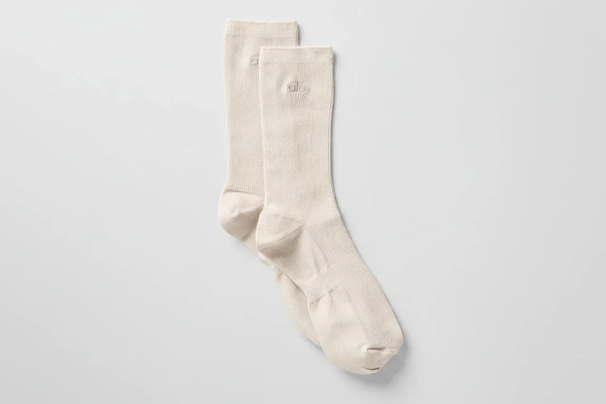 Chaussettes unisexes mi-mollet discrètes - Couleur os