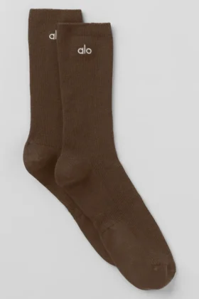 Chaussettes unisexes mi-mollet discrètes - Espresso
