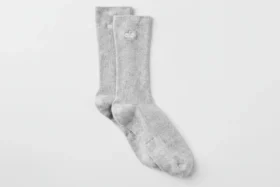 Chaussettes unisexes mi-mollet discrètes - Gris chiné athlétique