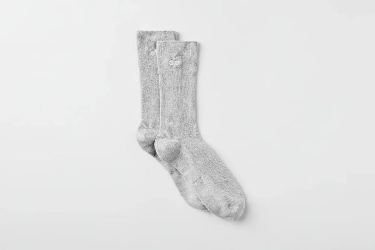 Chaussettes unisexes mi-mollet discrètes - Gris chiné athlétique