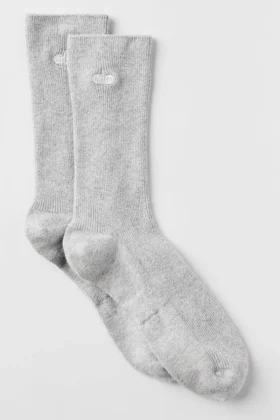 Chaussettes unisexes mi-mollet discrètes - Gris chiné athlétique