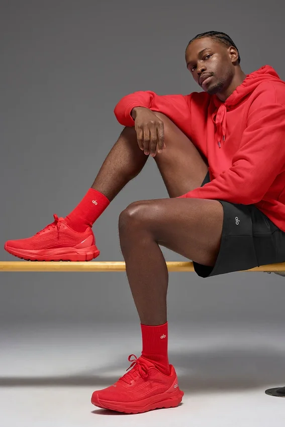 Chaussettes unisexes mi-mollet discrètes - Rouge vif