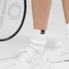Chaussettes unisexes mi-mollet froncées - Blanc