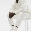 Chaussettes unisexes mi-mollet froncées - Ivoire