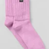 Chaussettes unisexes mi-mollet froncées - Rose bonbon