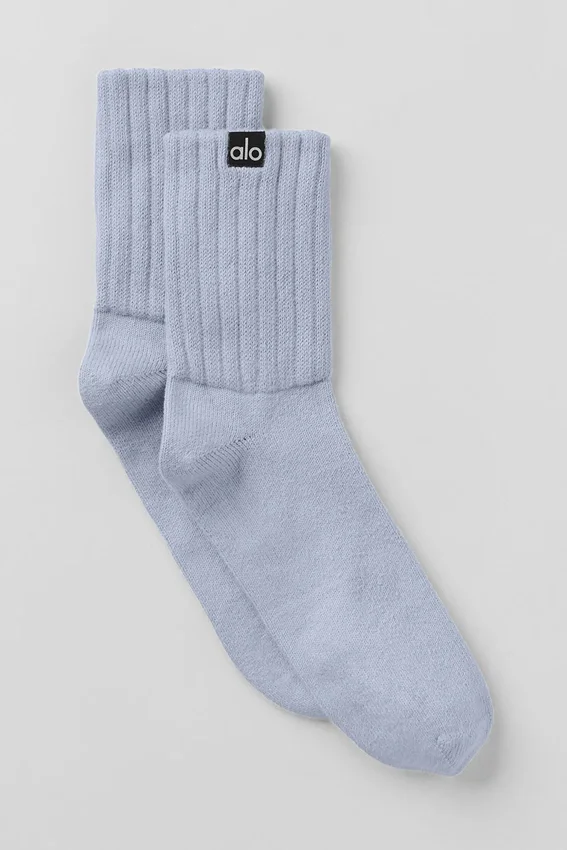 Chaussettes unisexes mi-mollet froncées - Winter Frost