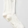 Chaussettes unisexes mi-mollet sobres - Ivoire