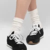 Chaussettes unisexes mi-mollet sobres - Ivoire