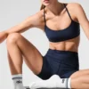 Chaussettes unisexes mi-mollet style rétro - Blanc/Bleu marine