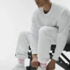 Chaussettes unisexes mi-mollet style rétro - Blanc/Rose paradis