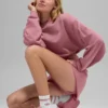 Chaussettes unisexes mi-mollet style rétro - Blanc/Rose sauvage