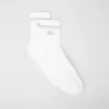 Chaussettes unisexes mi-mollet style rétro - Blanc/Titane
