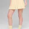 Chaussettes unisexes mi-mollet style rétro - Jaune bougie/Blanc