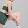 Chaussettes unisexes mi-mollet « Throwback » - Blanc/Vert trèfle
