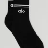 Chaussettes unisexes mi-mollet « Throwback » - Noir/Blanc