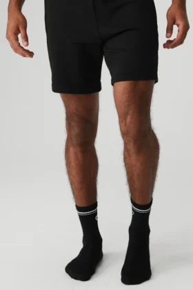 Chaussettes unisexes mi-mollet « Throwback » – Noir/Blanc