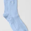Chaussettes unisexes mi-mollet « Understated » - Bleu coquillage