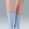 Chaussettes unisexes mi-mollet « Understated » - Bleu coquillage