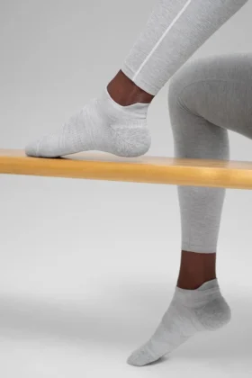 Chaussettes unisexes Performance Tab – Gris chiné athlétique